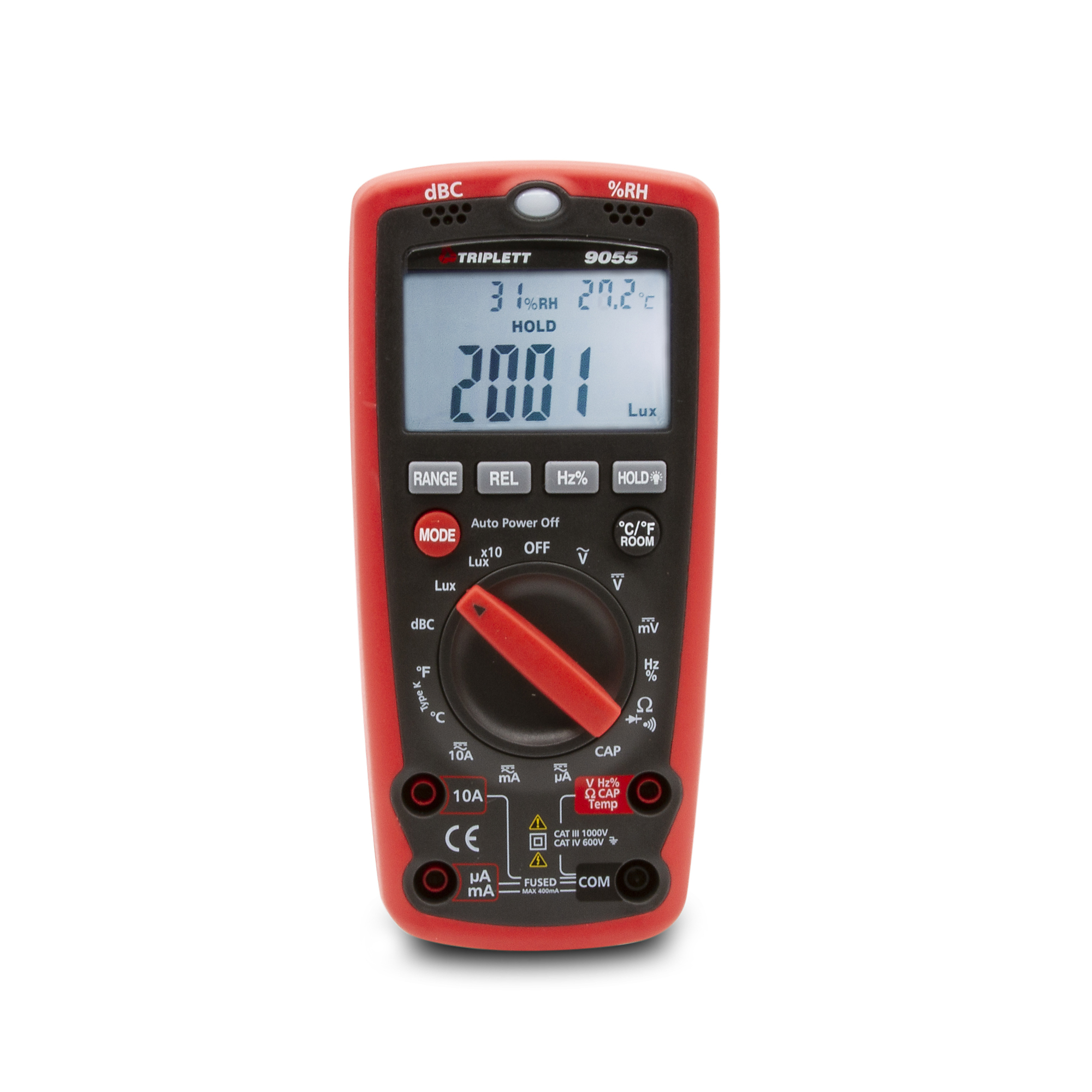 Triplett 9055 6-in-1 CAT IV  DMM w/ Lux, dB, Humidity, Temperature